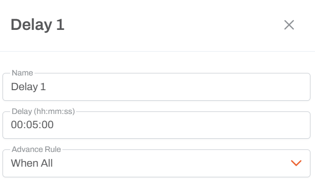 Delay Activity Editor